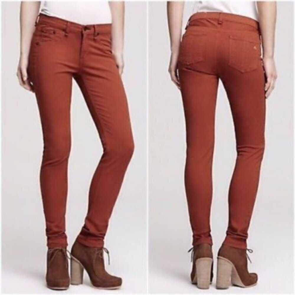 Rag & Bone “The Legging” Denim Skinny Jeans in Rust Orange Size 26
